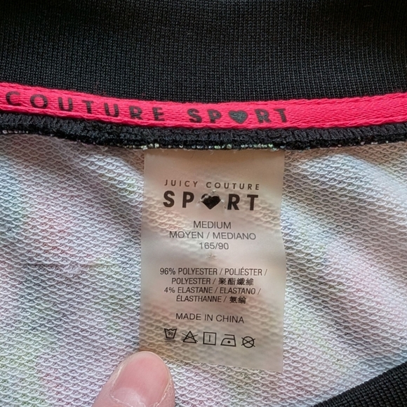 Juicy Couture Sport Top Y2K Athleisure Slouchy Women M Gym Active Comfy Floral - Picture 8 of 12